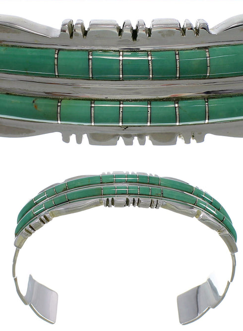 Southwest Sterling Silver And Turquoise Bracelet TX39645