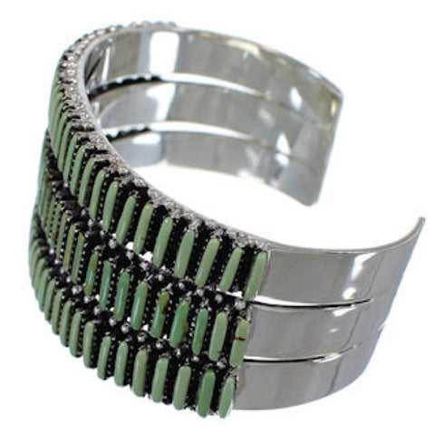 Genuine Sterling Silver Turquoise Needlepoint Jewelry Bracelet VX37378