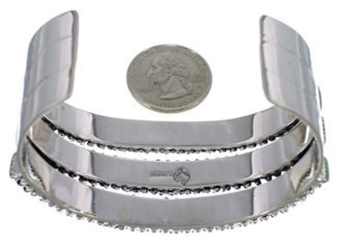 Genuine Sterling Silver Turquoise Needlepoint Jewelry Bracelet VX37378