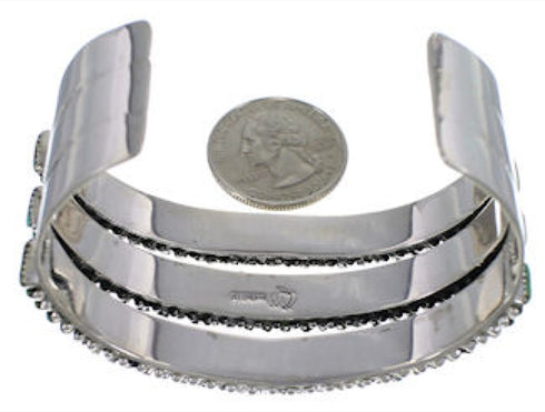 Turquoise Authentic Sterling Silver Needlepoint Bracelet VX37387