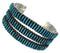 Turquoise Genuine Sterling Silver Needlepoint Cuff Bracelet VX37421