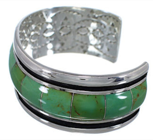 Turquoise Southwest Silver Cuff Bracelet EX41593