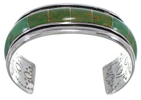 Turquoise Inlay Sterling Silver Cuff Bracelet EX41601