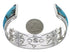 Turquoise Inlay Sterling Silver Cuff Bracelet EX41619