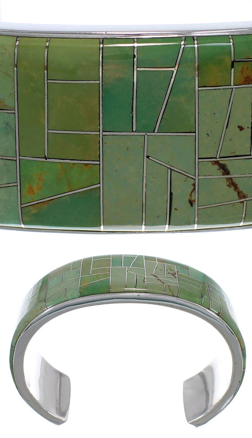 Silver And Turquoise Inlay Bracelet TX39674
