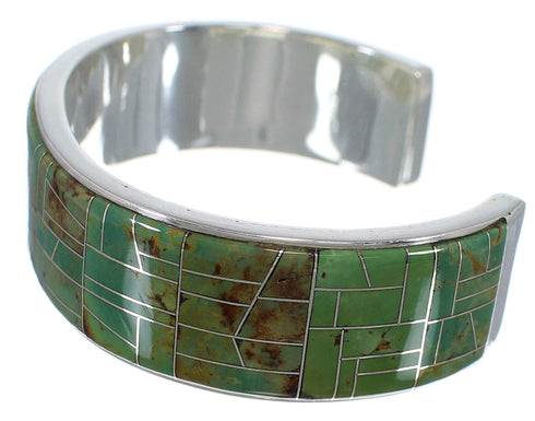 Sterling Silver And Turquoise Inlay Bracelet TX39688