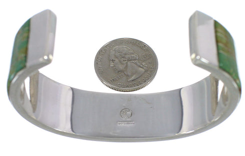 Sterling Silver And Turquoise Inlay Bracelet TX39688