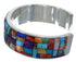 Multicolor Inlay And Silver Bracelet TX39724