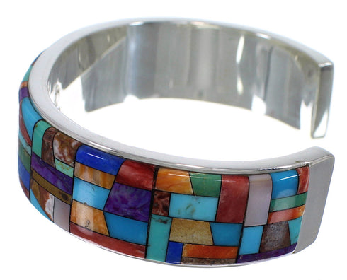 Multicolor Inlay And Silver Bracelet Jewelry TX39807