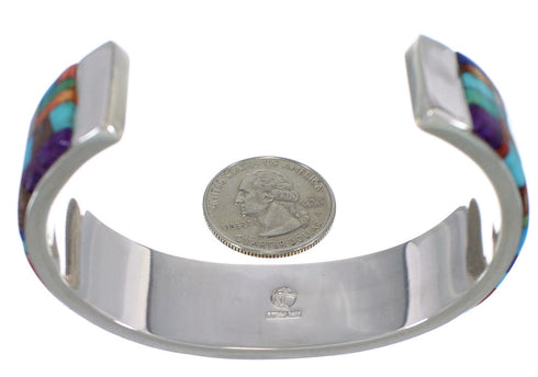 Multicolor Inlay And Silver Bracelet TX39724