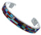 Silver Jewelry Multicolor Inlay Southwest Cuff Bracelet TX39749
