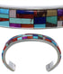 Silver Jewelry Multicolor Inlay Southwest Cuff Bracelet TX39749