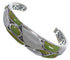 Sterling Silver And Turquoise Inlay Cuff Bracelet TX39583