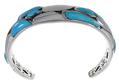 Southwest Silver And Turquoise Cuff Bracelet TX39588