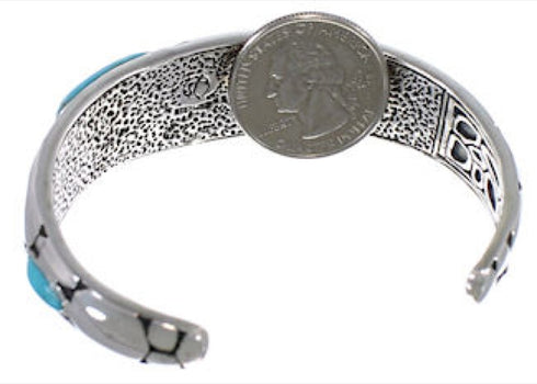 Southwest Silver And Turquoise Cuff Bracelet TX39588