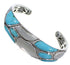 Southwestern Silver And Turquoise Cuff Bracelet TX39590