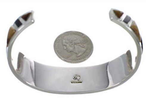 Multicolor Southwestern Sterling Silver Cuff Bracelet TX39602