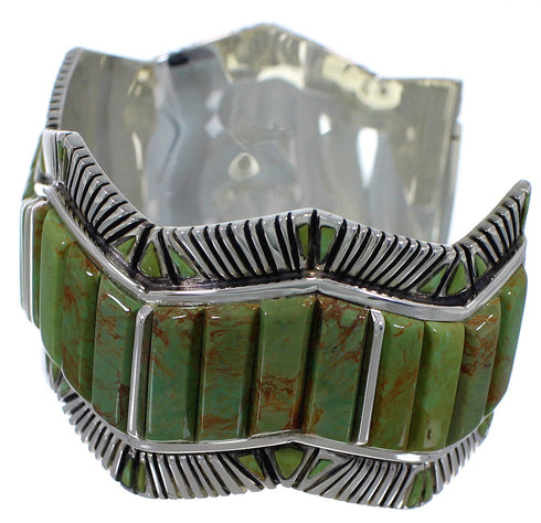 Turquoise Genuine Sterling Silver Southwest Cuff Bracelet CX49713