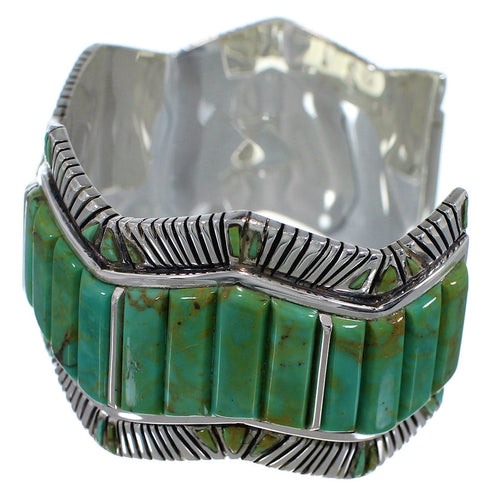 Genuine Sterling Silver Southwest Turquoise Cuff Bracelet CX49715