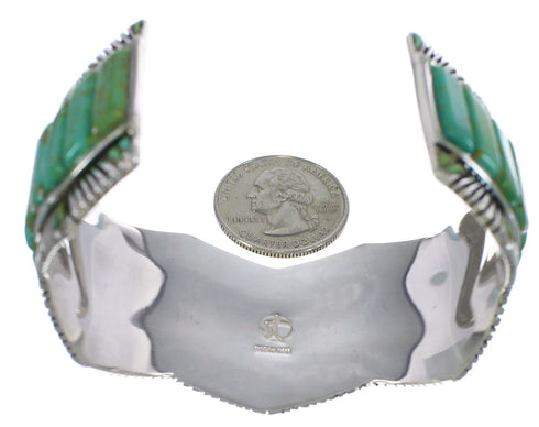 Genuine Sterling Silver Southwest Turquoise Cuff Bracelet CX49715
