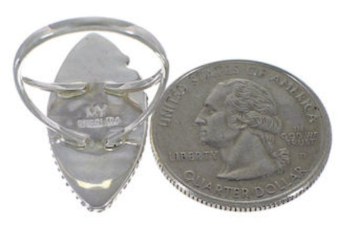 Southwest Sterling Silver And Multicolor Inlay Ring Size 4-3/4 UX33672