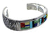 Multicolor Inlay Sterling Silver Cuff Bracelet Jewelry PX38944