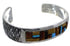 Silver And Multicolor Inlay Southwestern Cuff Bracelet PX38948
