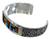 Silver And Multicolor Inlay Southwestern Cuff Bracelet PX38948