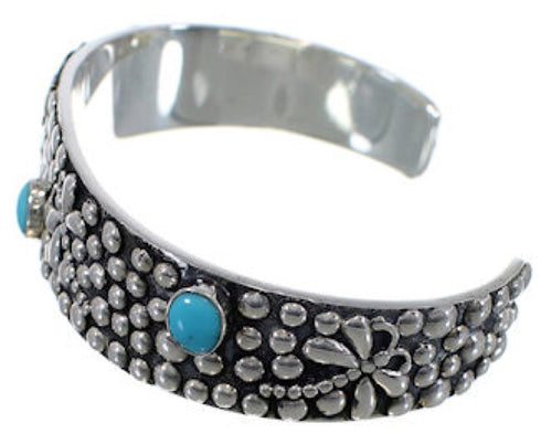 Butterfly Dragonfly Sterling Silver Turquoise Cuff Bracelet PX38954