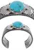 Southwestern Turquoise Sterling Silver Cuff Bracelet HX27228