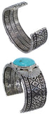 Southwestern Turquoise Sterling Silver Cuff Bracelet HX27228