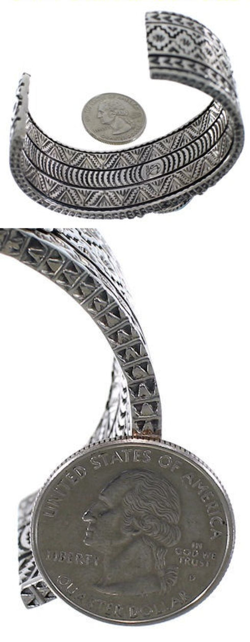 Southwestern Turquoise Sterling Silver Cuff Bracelet HX27228