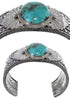 Southwestern Sterling Silver And Turquoise Cuff Bracelet HX27241