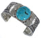 Turquoise And Sterling Silver Southwest Cuff Bracelet HX27247