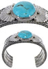 Turquoise And Sterling Silver Southwest Cuff Bracelet HX27247