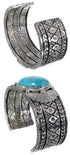 Turquoise And Sterling Silver Southwest Cuff Bracelet HX27247