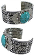 Sterling Silver And Turquoise Cuff Bracelet Jewelry HX27271