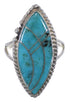 Turquoise Inlay Sterling Silver Southwest Ring Size 4-3/4 UX33977