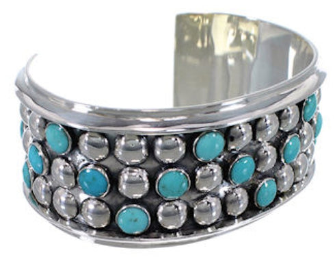Sterling Silver Turquoise Southwestern Cuff Bracelet MX27513