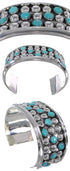 Sterling Silver Turquoise Southwestern Cuff Bracelet MX27513