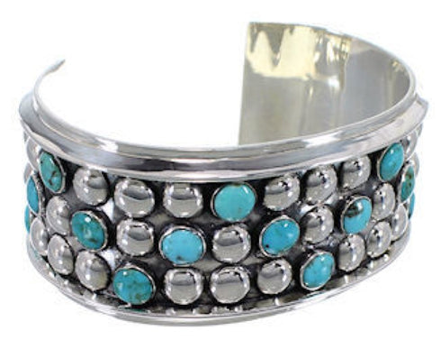 Sterling Silver Turquoise Southwestern Cuff Bracelet MX27500