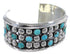 Sterling Silver Turquoise Southwestern Cuff Bracelet MX27500