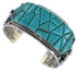 Sterling Silver Jewelry Turquoise Inlay Cuff Bracelet GS59867