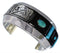 Southwest Jet Inlay And Turquoise Cuff Bracelet PX27968