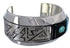 Southwest Jet Inlay And Turquoise Cuff Bracelet PX27968