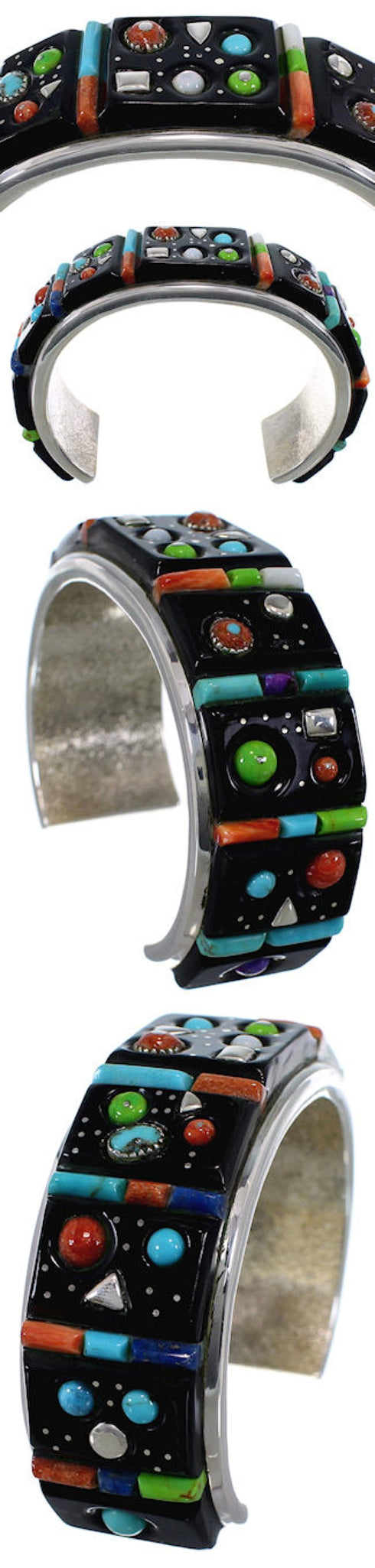 Southwestern Multicolor Inlay Jewelry Cuff Bracelet PX28012