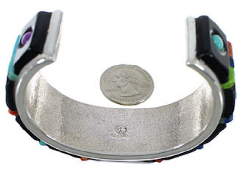 Southwestern Multicolor Inlay Jewelry Cuff Bracelet PX28012