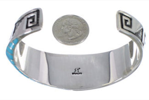 Turquoise Inlay Jewelry Cuff Bracelet GS58405