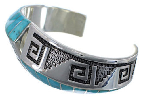Southwest Silver Turquoise Inlay Jewelry Bracelet PX27926