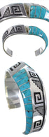 Southwest Silver Turquoise Inlay Jewelry Bracelet PX27926